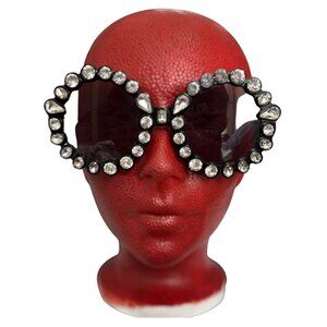Black Rhinestone Fashion Sunnies
